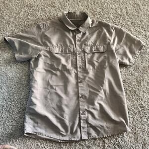 Mountain Hardwear Gray Button Down Shirt Size Large Mens